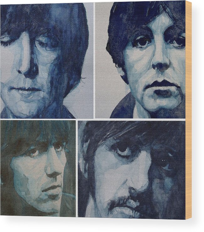 The Beatles Wood Print featuring the painting Come Together by Paul Lovering