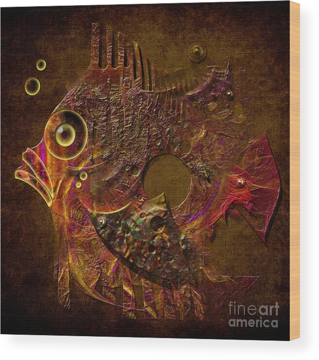 Animals Wood Print featuring the digital art Fish #1 by Alexa Szlavics