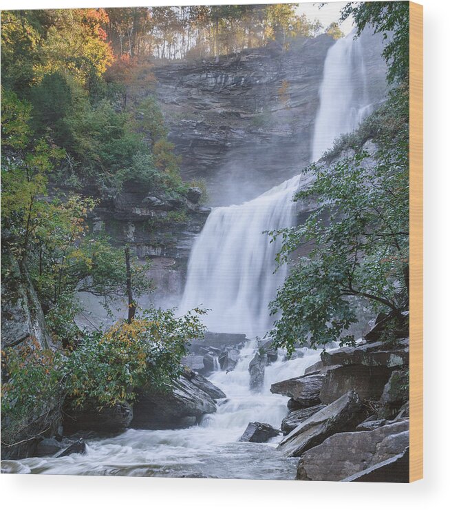 Kaaterskill Clove Wood Print featuring the photograph Kaaterskill Falls Square by Bill Wakeley