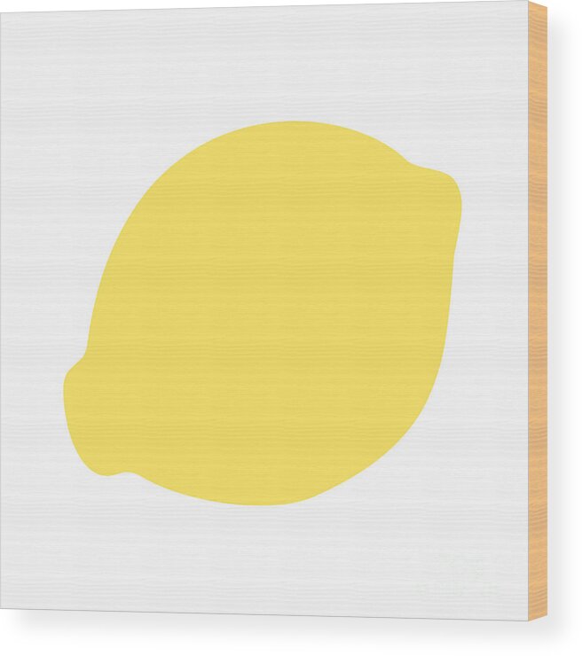 Lemon Wood Print featuring the digital art Lemon #2 by Jackie Farnsworth