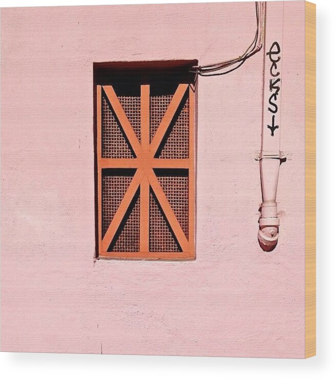 Jj_shapes Wood Print featuring the photograph Pink Wall #2 by Julie Gebhardt