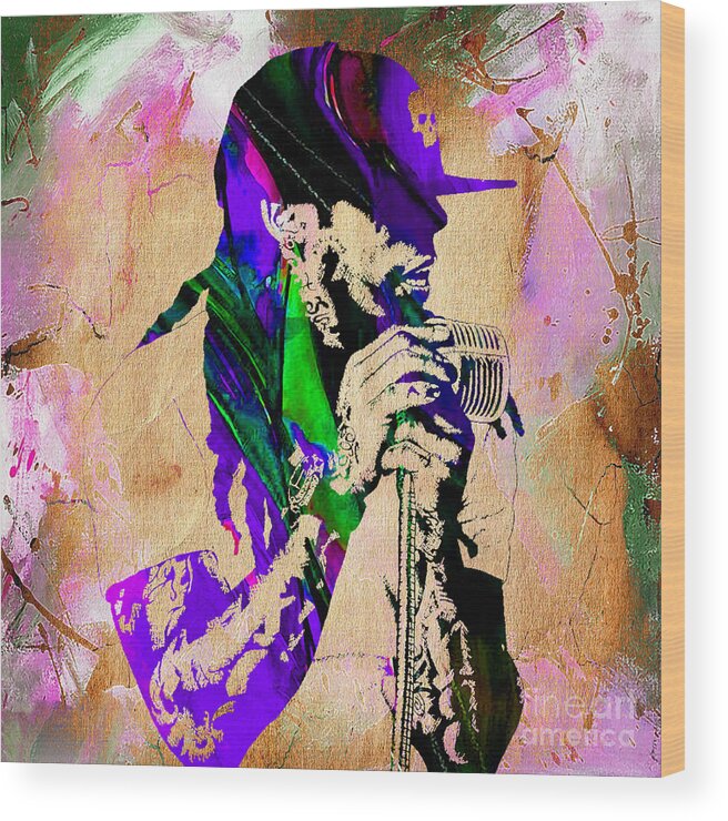 Lil Wayne Wood Print featuring the mixed media Lil Wayne Collection #3 by Marvin Blaine