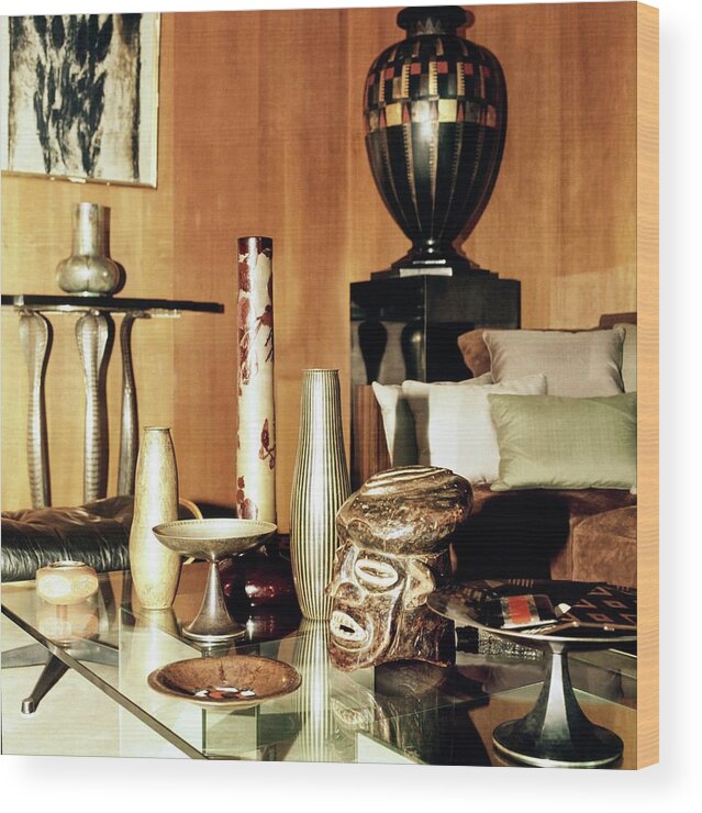 Paris Wood Print featuring the photograph Yves Saint Laurent's Living Room by Horst P. Horst