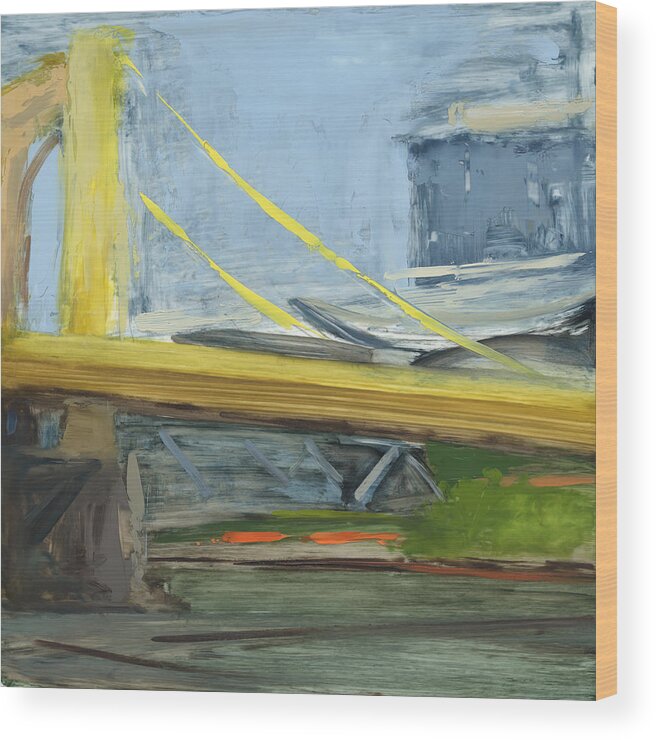 Bridges Wood Print featuring the painting Untitled #142 by Chris N Rohrbach