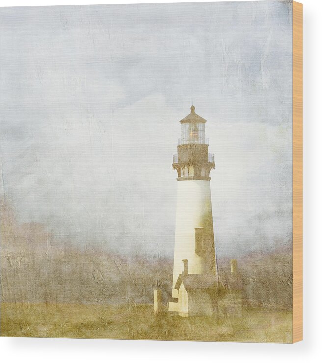 Yaquina Wood Print featuring the photograph Yaquina Head Light #3 by Carol Leigh