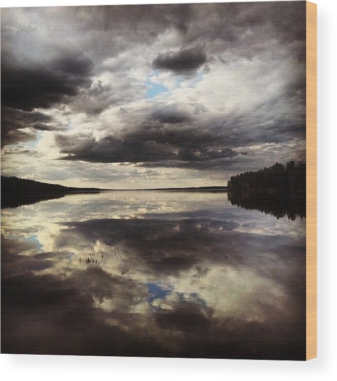 Sunset Wood Print featuring the photograph Instagram Photo #1 by Petteri Peramaki