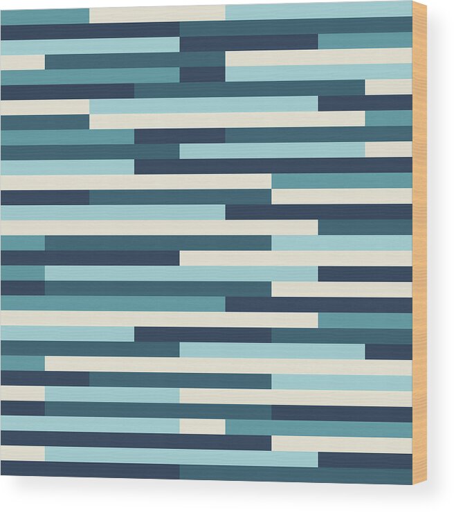 Abstract Wood Print featuring the digital art Geometric #7 by Mike Taylor