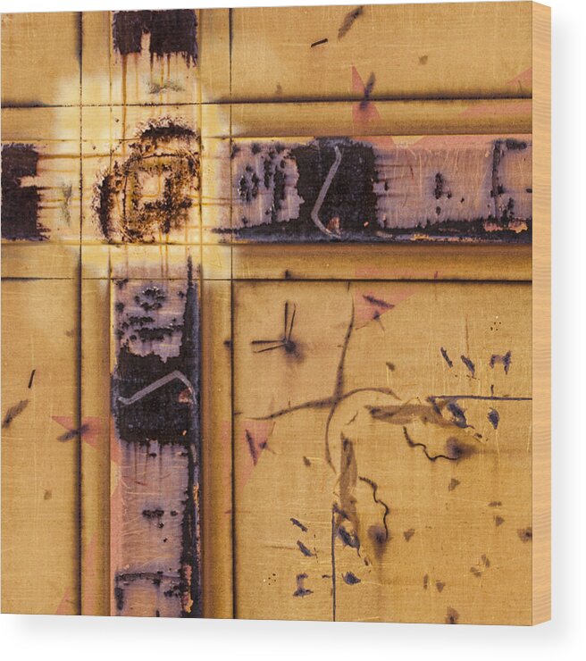 Train Wood Print featuring the photograph Train Art Abstract #7 by Carol Leigh