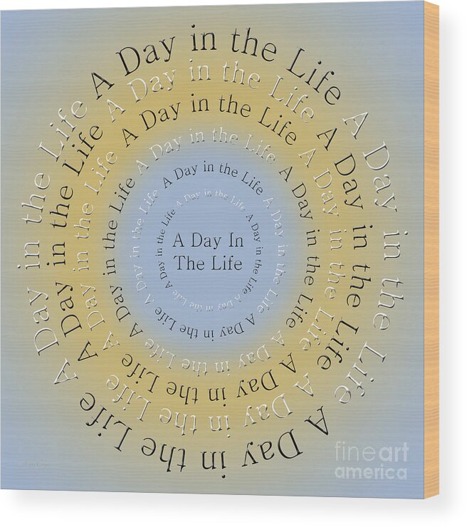 Andee Design Wood Print featuring the digital art A Day In The Life 3 by Andee Design