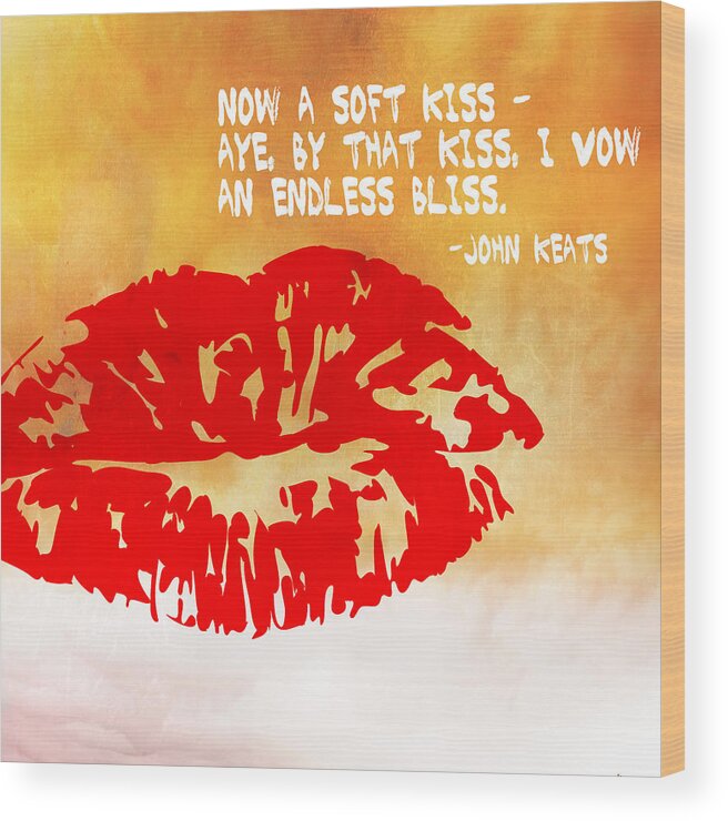 Wright Wood Print featuring the digital art A Soft Kiss by Paulette B Wright