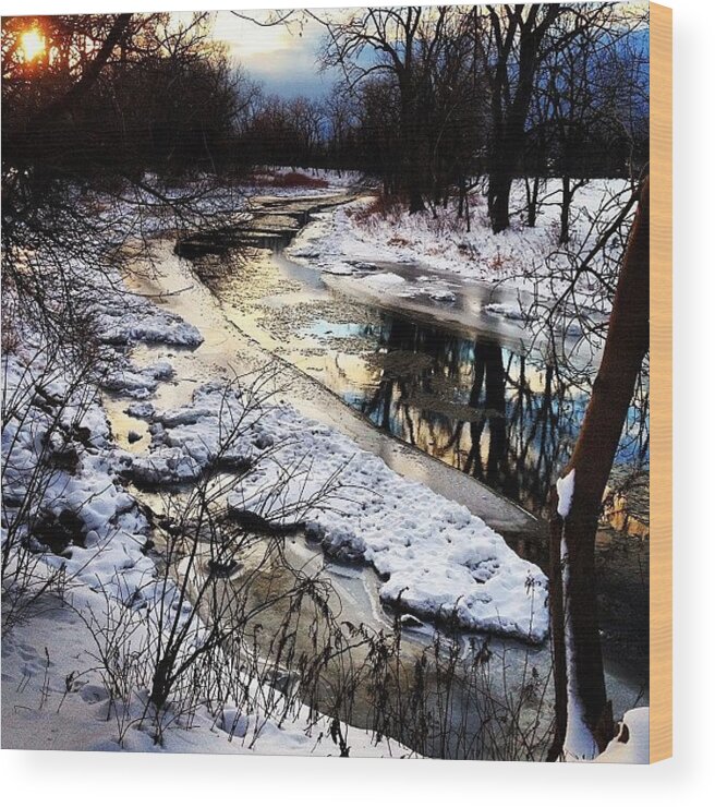 Wny Wood Print featuring the photograph A Very Still Cazanonvia Creek. #buffalo by Mark Stack