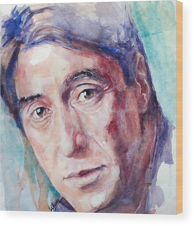 Al Pacino Wood Print featuring the painting Al Pacino by Laur Iduc