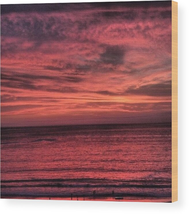 Sunset Wood Print featuring the photograph Amazing sunset #2 by Sandra Lira