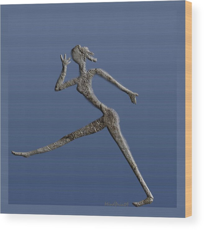 Danseuse Wood Print featuring the digital art Ancient Danseue by Asok Mukhopadhyay