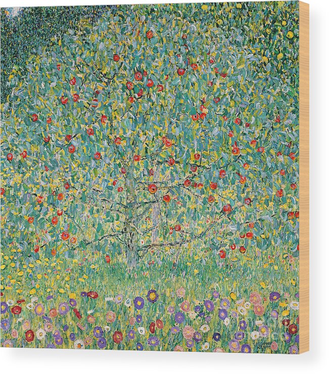 Gustav Klimt Wood Print featuring the painting Apple Tree I by Gustav Klimt