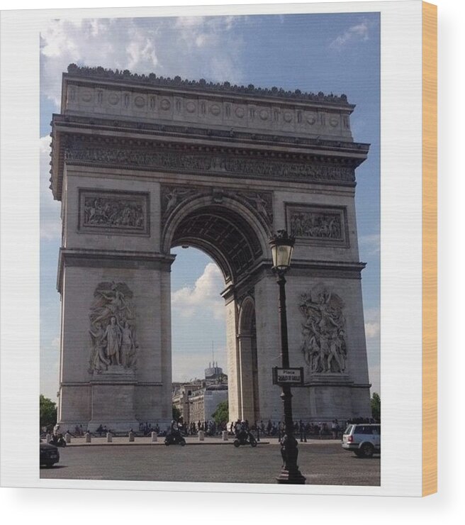 Arc De Triomphe Wood Print featuring the photograph Arc De Triomphe by Megan Parmelee