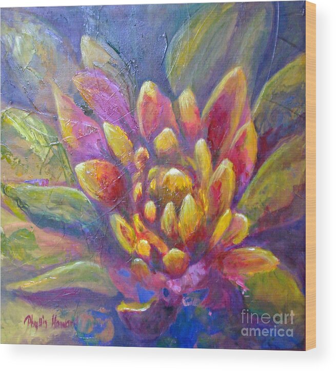 Nature Wood Print featuring the painting Artichoke Leaves by Phyllis Howard