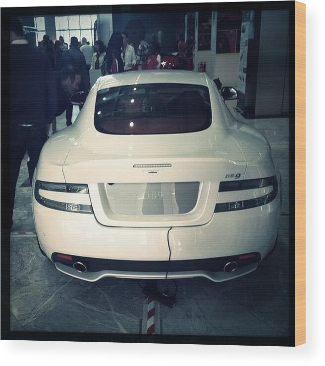 W40 Wood Print featuring the photograph Aston Martin Db9 - Motorexpo@canary by Drew Gibson