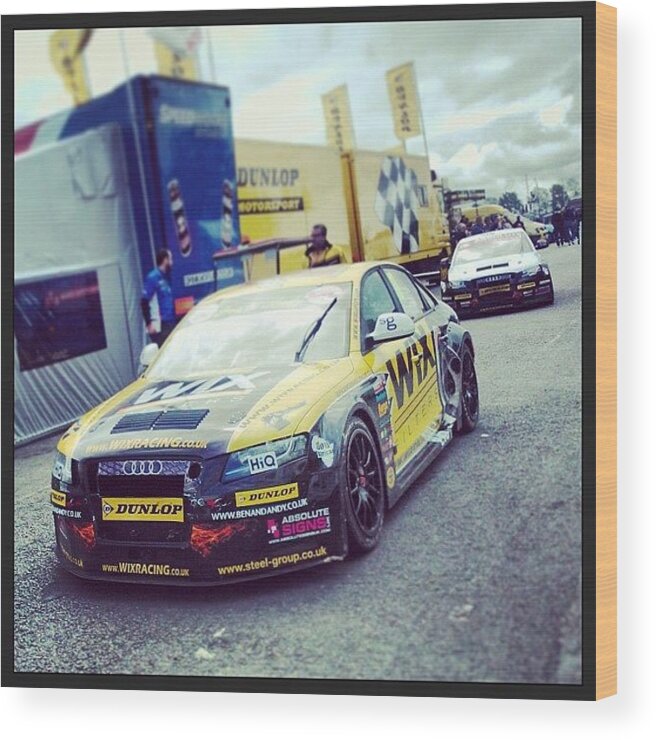 Instagram Wood Print featuring the photograph #audi #a4 #btcc #wix #filters #rob by John Lowery-brady