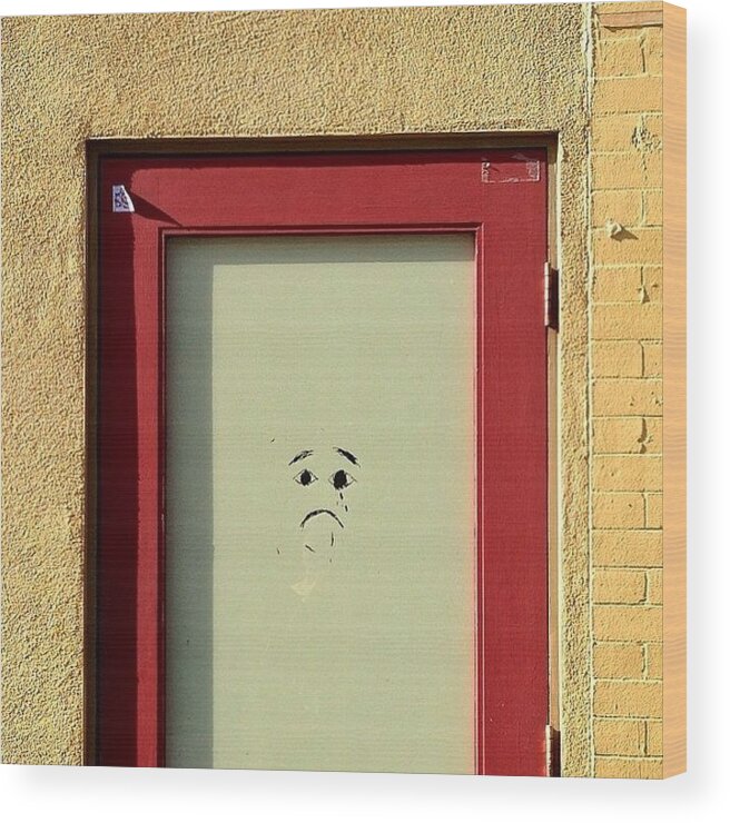 Ic_doors Wood Print featuring the photograph Sad Door by Julie Gebhardt