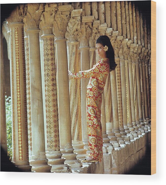 Fashion Wood Print featuring the photograph Barbara Bach In Monreale by Henry Clarke