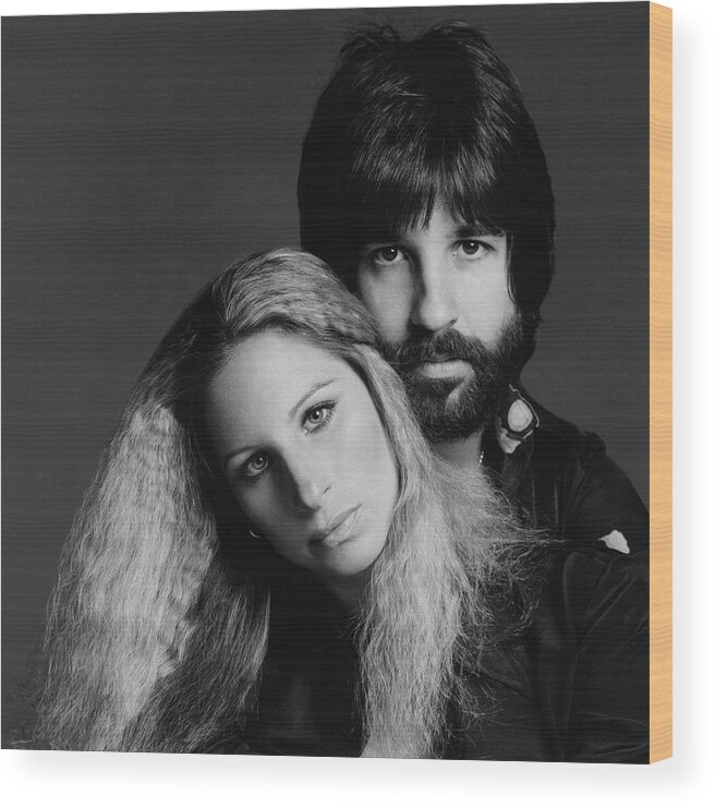 Actress Wood Print featuring the photograph Barbra Streisand With Hair Stylist Jon Peters by Francesco Scavullo
