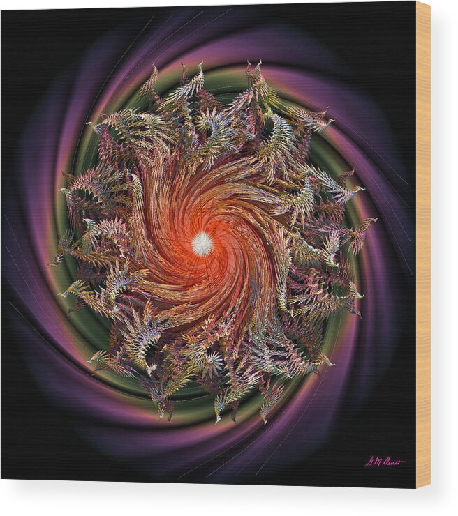 Fractal Wood Print featuring the digital art Bliss by Michael Durst