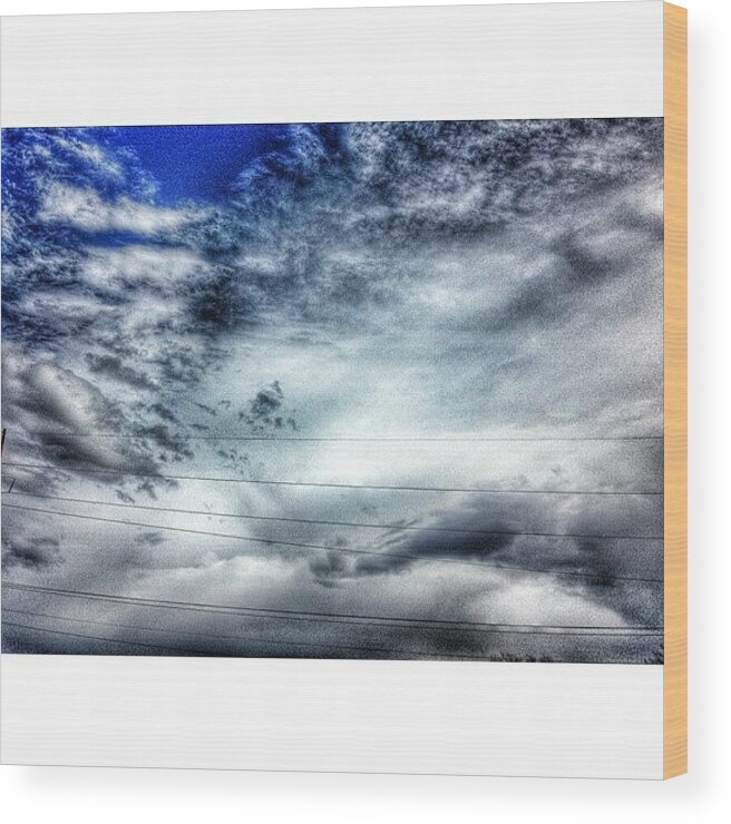 Oklahoma Wood Print featuring the photograph Blow Your Trumpets Gabriel #clouds by Chad Mock