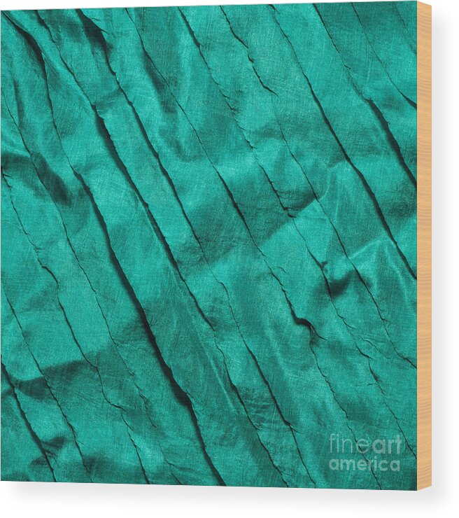 Cambodian Wood Print featuring the photograph Blue Silk 04 by Rick Piper Photography