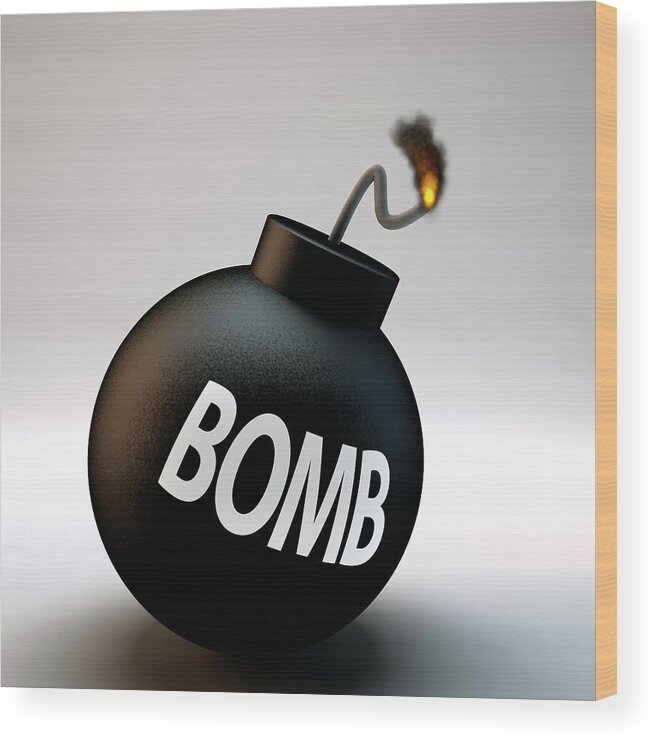 Equipment Wood Print featuring the photograph Bomb by Paul Wootton/science Photo Library