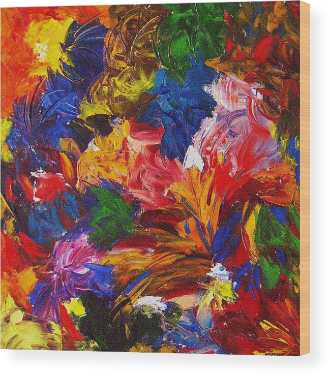 Canvas Prints Wood Print featuring the painting Brazilian Carnival by Monique Wegmueller