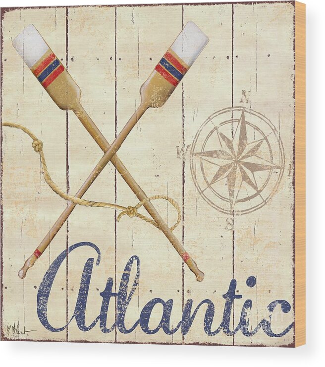 Anchor Wood Print featuring the painting Bridgeport III by Paul Brent
