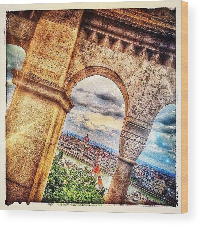 Parlament Wood Print featuring the photograph #budapest #view #castle #parlament by Luigino Bottega