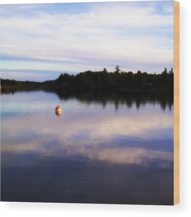 River Wood Print featuring the photograph Buoy on the Torch Bayou by Michelle Calkins
