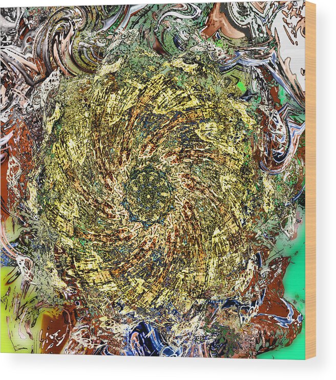 Chaos Wood Print featuring the digital art Buterfli 35 by Ron DeMattio
