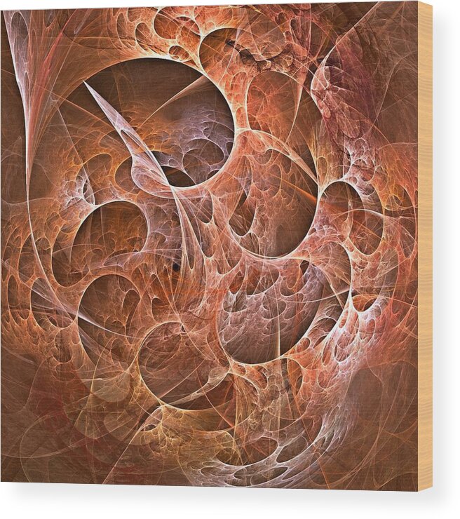 Abstract Wood Print featuring the digital art Candy Hard-Crack Stage by Doug Morgan