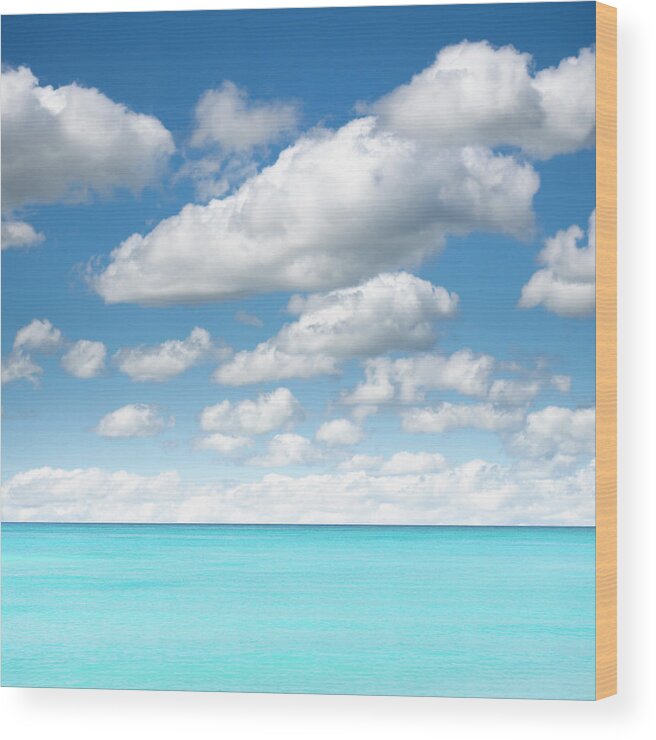 Scenics Wood Print featuring the photograph Caribbean Sea At Summer by Franckreporter