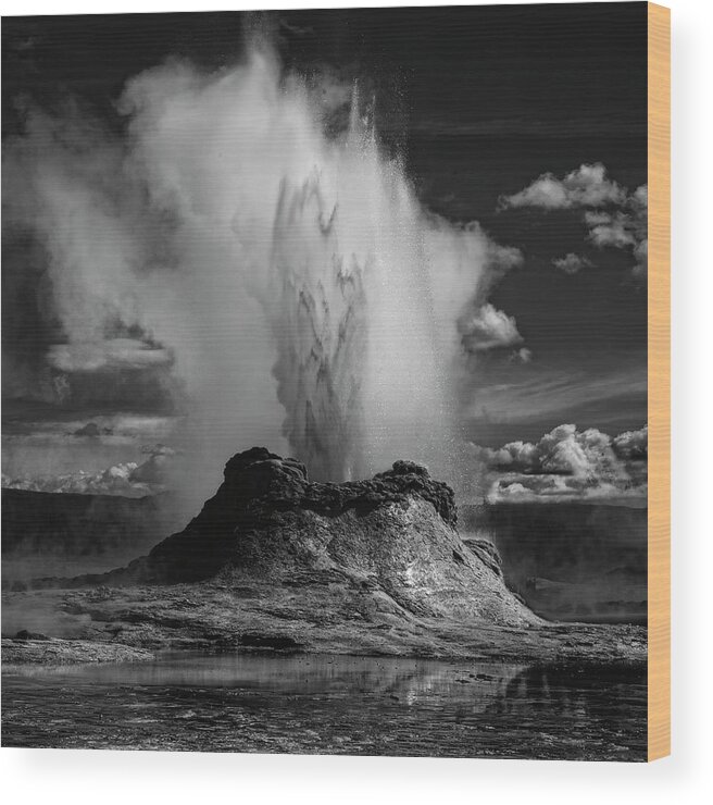 Wyoming Wood Print featuring the photograph Castle Geyser by Yvette Depaepe