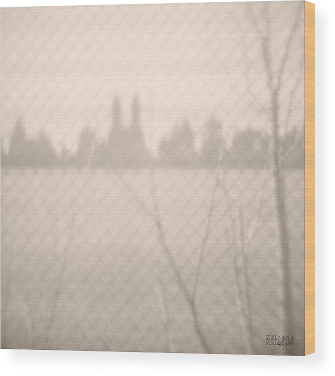 Central Park Wood Print featuring the photograph Central Park Reservoir by Beverly Brown