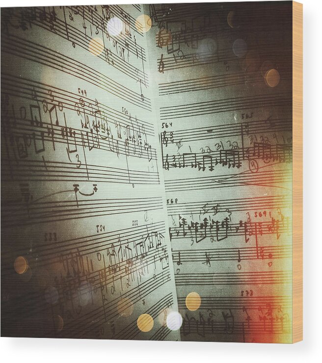 Music Wood Print featuring the photograph Chaconne by Natasha Marco