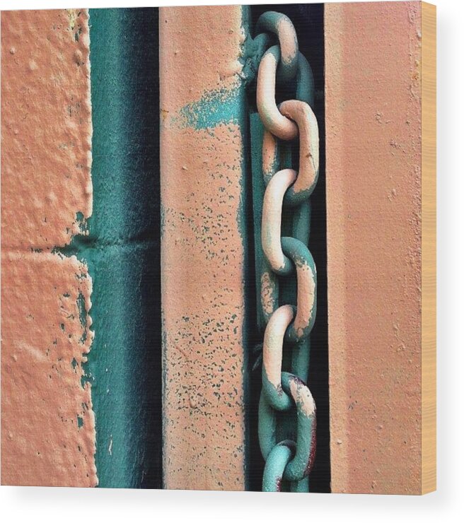 Juliegeb Wood Print featuring the photograph Chainlink by Julie Gebhardt