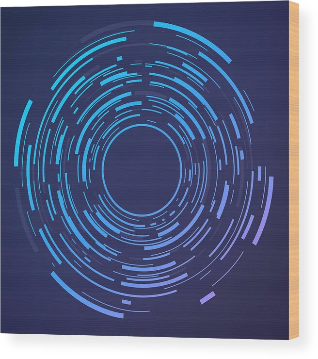 Focus Wood Print featuring the drawing Circle Abstract Target by Filo