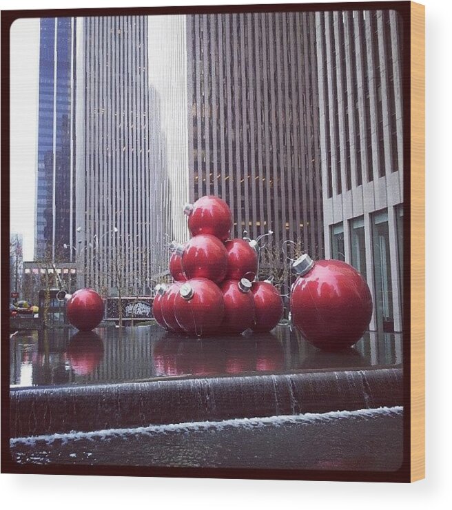  Wood Print featuring the photograph City Christmas Today by Stan Homato