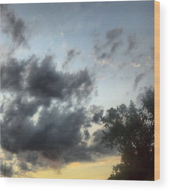 Clouds Wood Print featuring the photograph Clouds 3 by Genevieve Esson