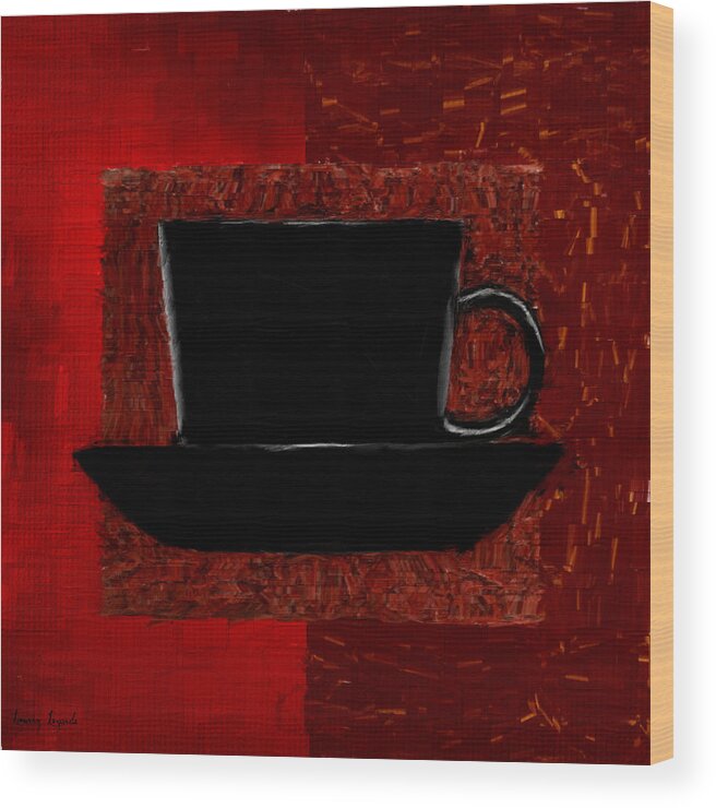 Coffee Wood Print featuring the digital art Coffee Passion by Lourry Legarde