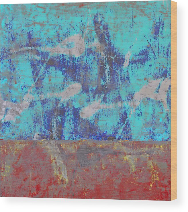 Abstract Wood Print featuring the photograph Colorful Walls Square Number 1 by Carol Leigh