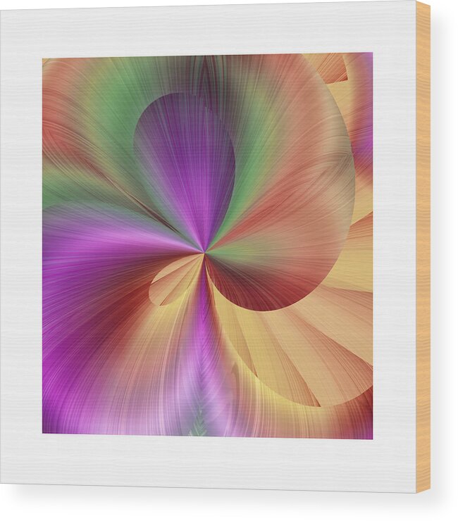 Design Wood Print featuring the photograph DESIGN SQUARE 45  Colors in Curves by Joe Connors