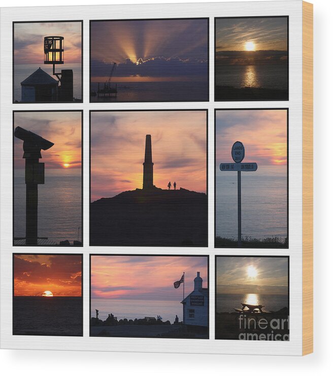 Cornwall Wood Print featuring the photograph Cornish Sunsets by Terri Waters