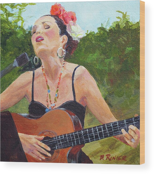 Corrido Wood Print featuring the painting Corrido by Bonnie Rinier