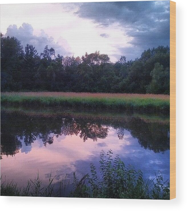 Beautiful Wood Print featuring the photograph Creek Near My House. #reflection #creek by Crystal LaTessa